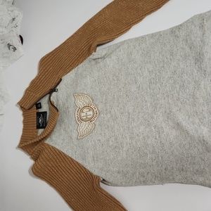 Harley Davidson, Ladies Winged emblem, motorcycle, sweater, Gold, medium